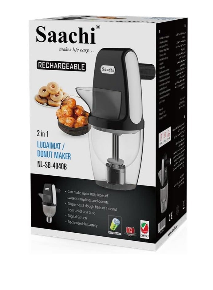 2 In 1 Luqaimat Donut Maker 5 W NL-SB-40 Black