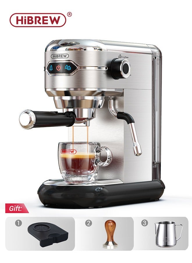 HiBREW Coffee Maker Cafetera  Inox Semi Automatic Super Slim ESE POD& Powder Espresso Cappuccino Machine Hot Water H11