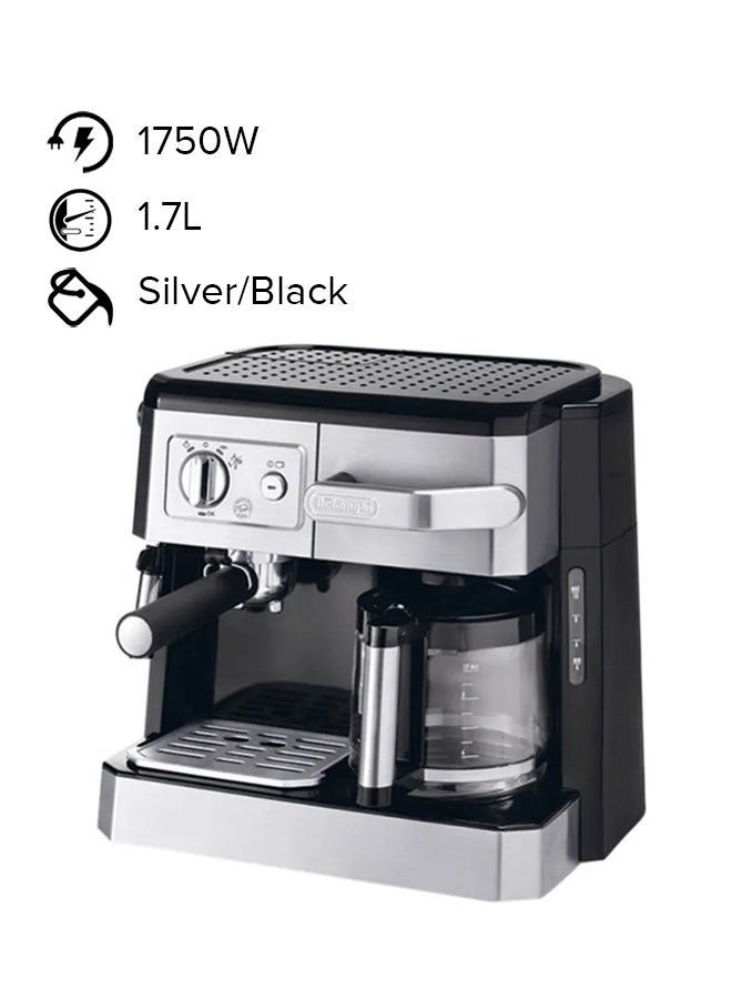 Combi 3 in 1 Coffee Maker, 15 Bar, 1.7 L 1750 W BCO420 Silver/Black