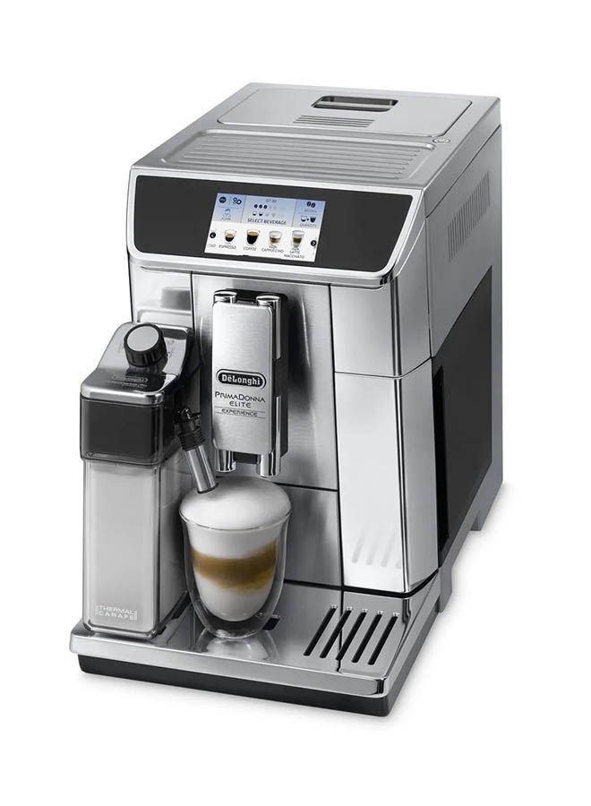 PrimaDonna Elite, 19 Bar, Built in Grinder, Automatic cleaning, 1 L 1450 W ECAM650.85.MS Silver