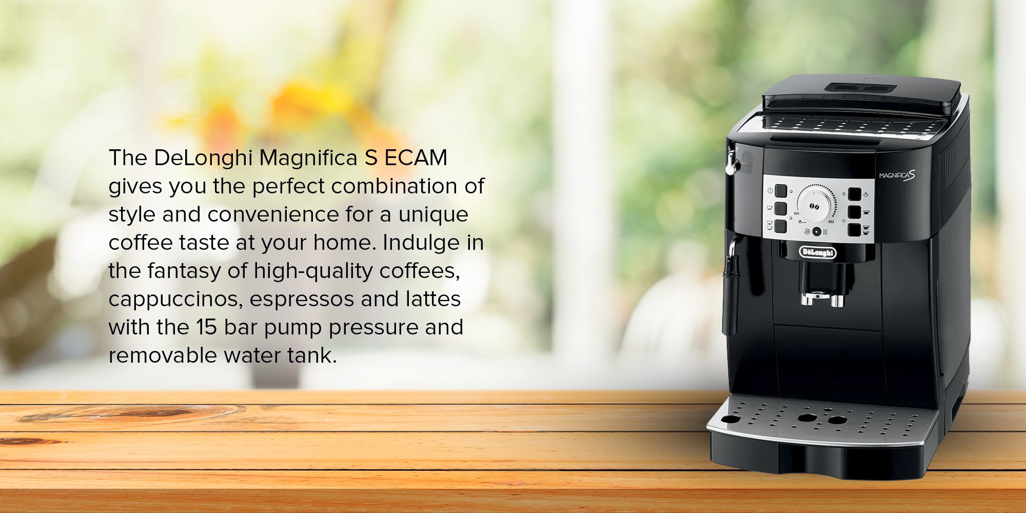 Magnifica S Automatic Coffee Machine 1.5 L 1450 W ECAM22.110.B Black/White