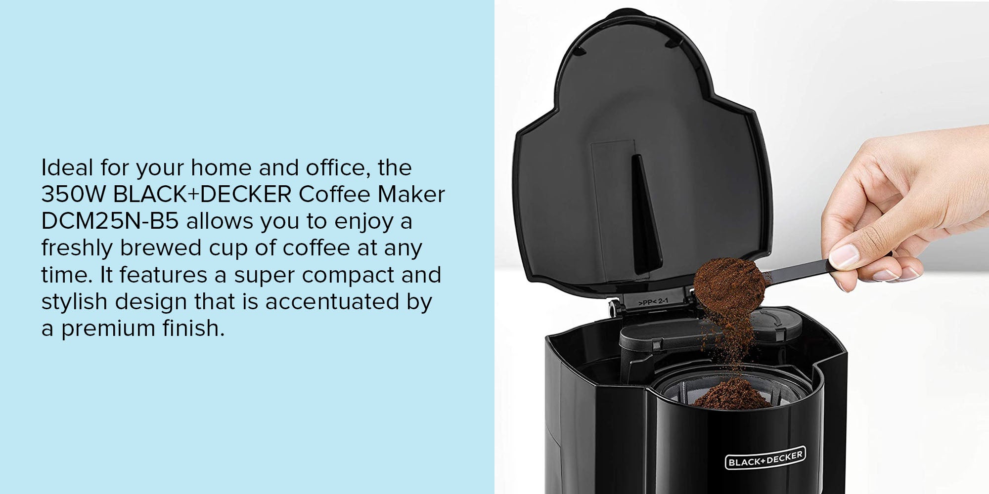Coffee Maker - 1 Cup 125.0 ml 350.0 W DCM25N-B5 Black/White