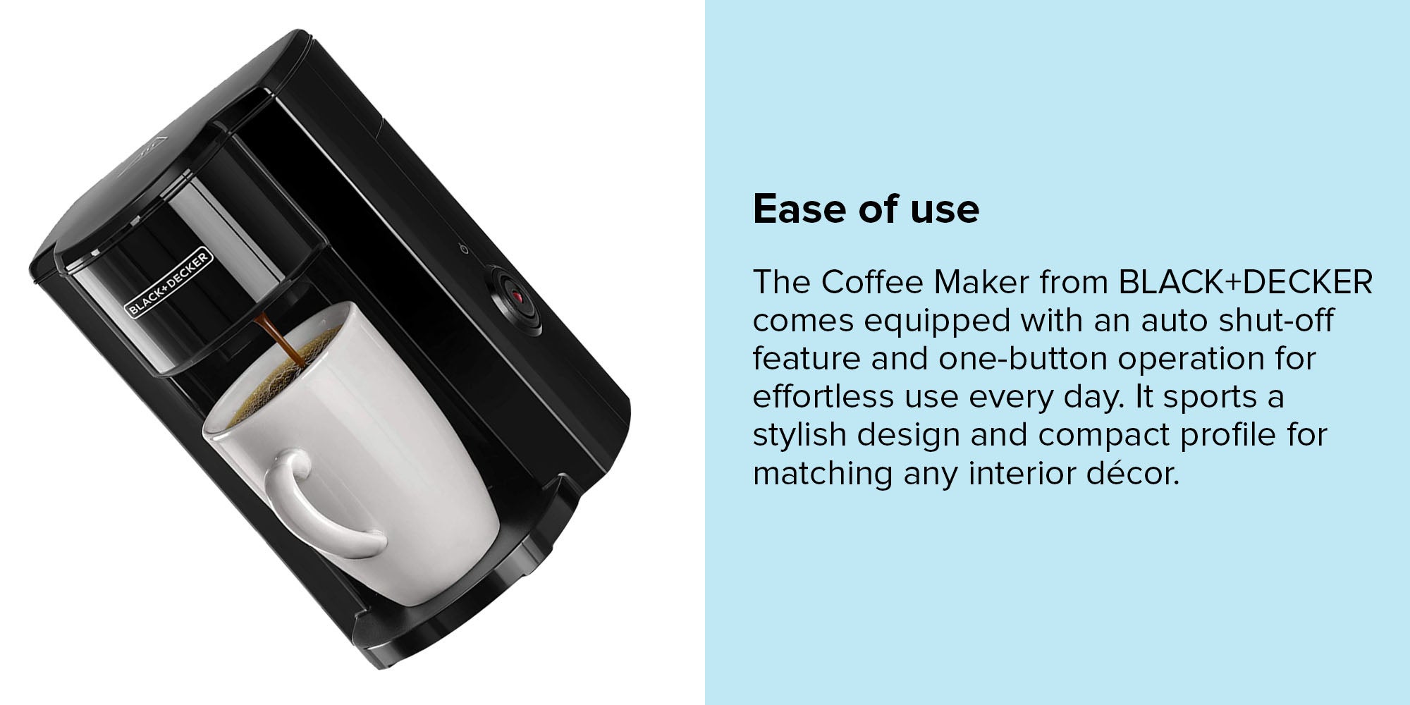 Coffee Maker - 1 Cup 125.0 ml 350.0 W DCM25N-B5 Black/White
