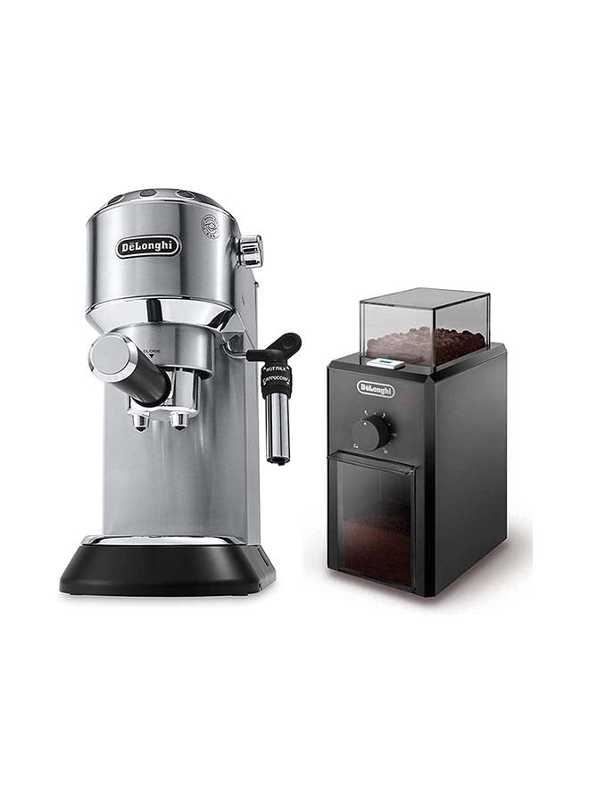 Dedica Style Pump Espresso Coffee Maker 3.0 L EC685M + KG79 METALLIC