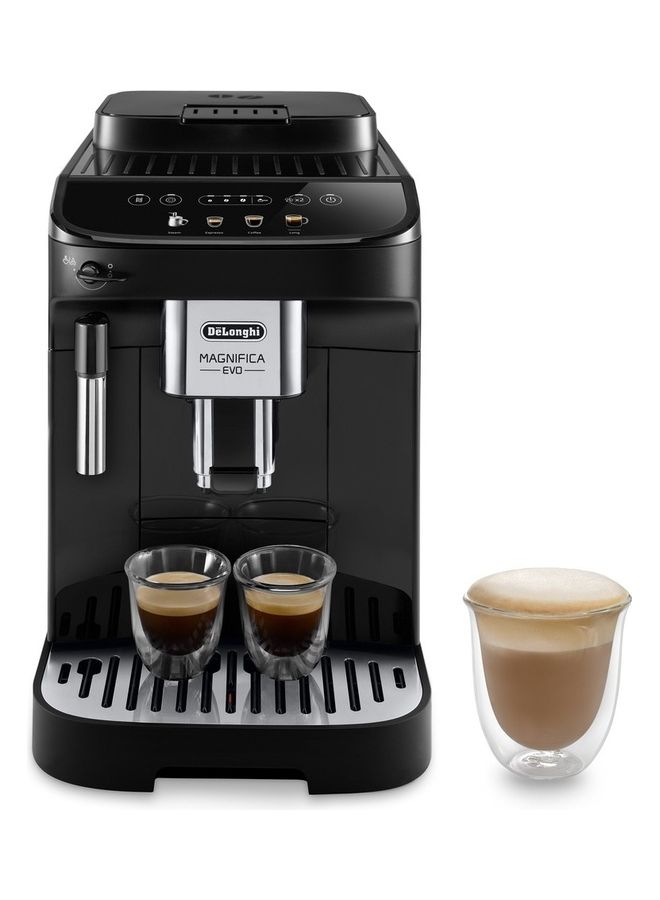 Magnifica Evo Fully Automatic Bean To Cup Coffee Machine With Built in Grinder, Espresso, Cappuccino, Latte Maker, Italian design, Best for Home & Office 1.8 L 1450 W ECAM290.21.B Black