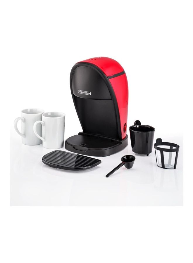 Coffee Maker Machine With Water Tank 250 ml 450 W DCM48-B5 Red/Black