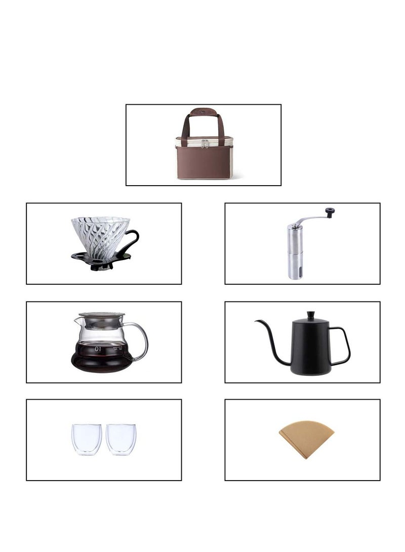 8-Piece Drip Coffee Maker Set V60 Size 01