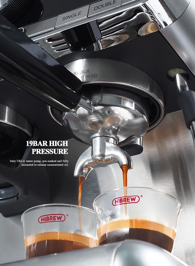 HiBREW Barista Pro  Bean to Espresso,Cafetera Commercial Level Coffee Machine with Full Kit for Cafe Hotel Restaurant H7