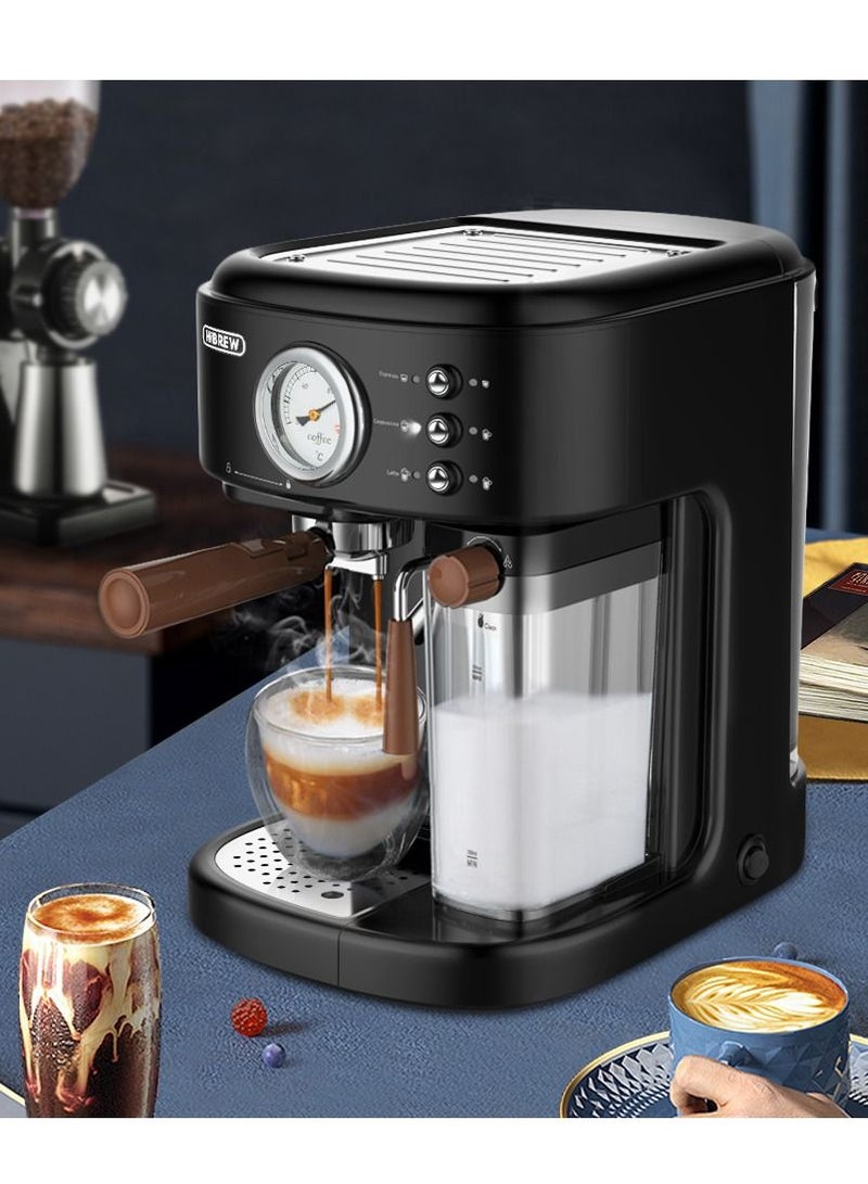 HiBREW Fully Automatic Espresso Cappuccino Latte  High Pressure Steam 3 in 1 Coffee Machine Automatic Hot Milk Froth ESE Pod And Ground Coffee H8A