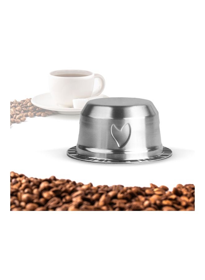 5-Piece Reusable Coffee Capsule Pod Set HKJ-23 Silver/White/Black