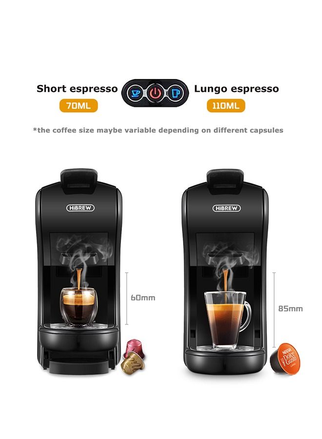 HiBREW Coffee Machine  4in1 Multiple Hot/Cold Brew Capsule Espresso Maker For Nespresso Dolce Gusto Ground Coffee K cup H1A