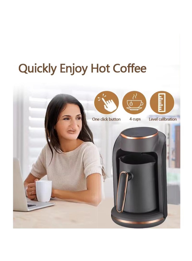 70-800ml Automatic Turkish Coffee Machine 1 to 4 Cup Cordless Electric Coffee Maker Greek Turkish Coffee Pot Espresso Machine