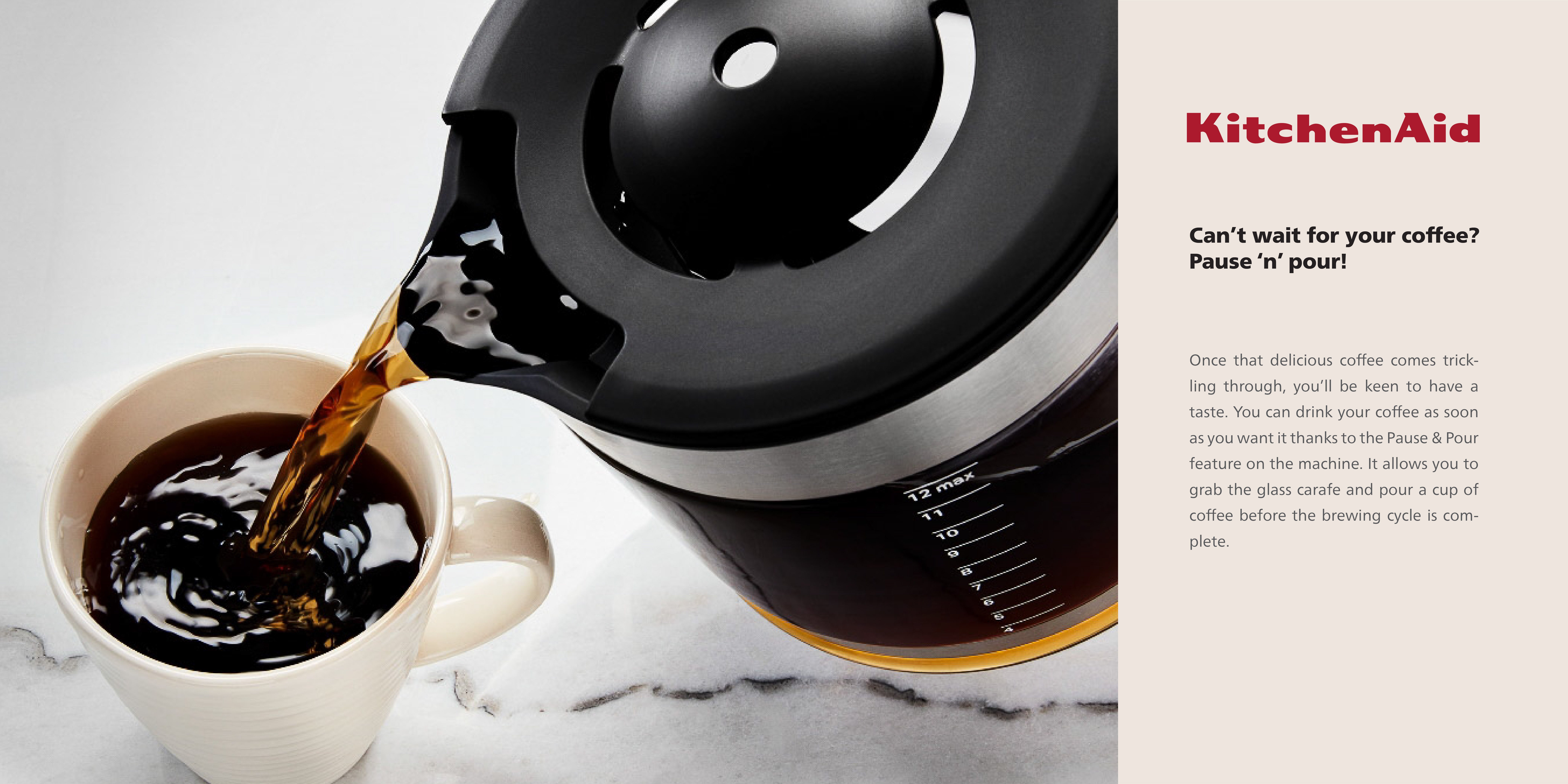 Drip Coffee Maker With Spiral Shower Head 1.7 L 1100 W 5KCM1209BOB Onyx Black
