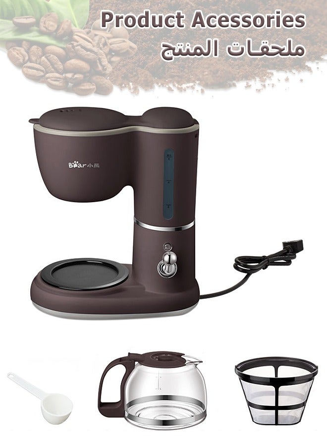 Drip Coffee Maker - Electric Coffee Machine - With Glass Coffee Pot, Reusable Filter - 600 mL