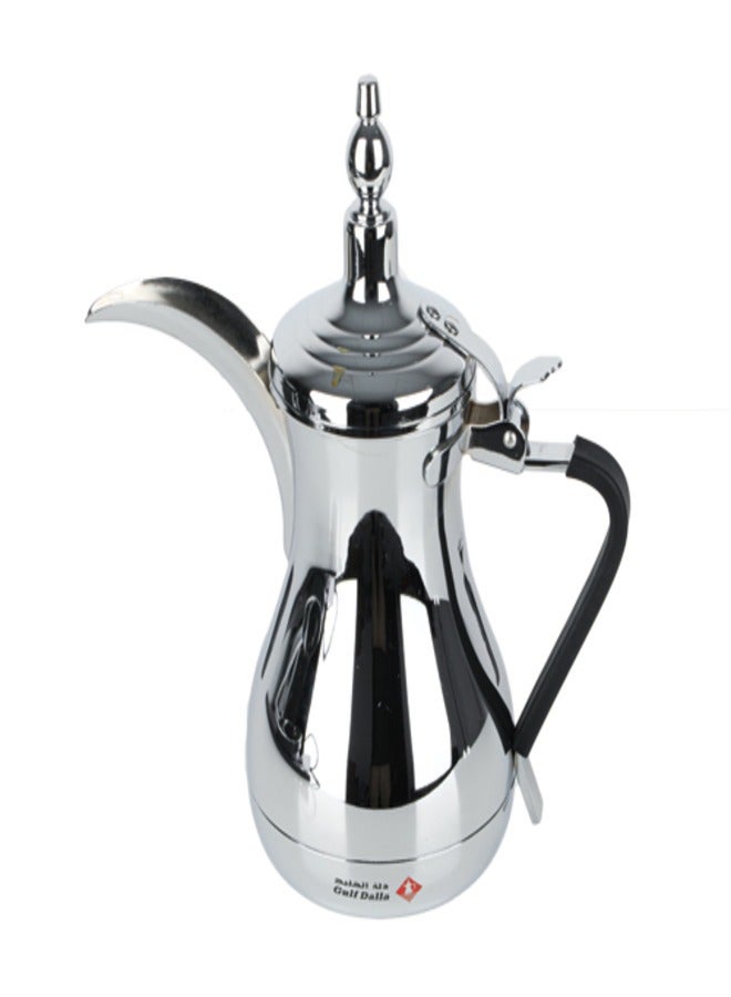 Arabic Electric Gulf Dalla Coffee Maker Silver,Easy to use, Automatically Shuts off, Alarm set,1000 ml