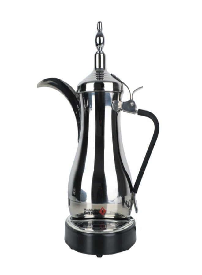 Arabic Electric Gulf Dalla Coffee Maker Silver,Easy to use, Automatically Shuts off, Alarm set,1000 ml