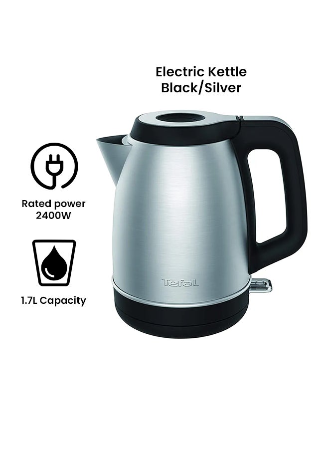 Kettle | Express Large Capacity Electric Kettle | Plastic/Stainless Steel |  2 Years Warranty 1.7 L 2400 W KI280D27 Black/Silver