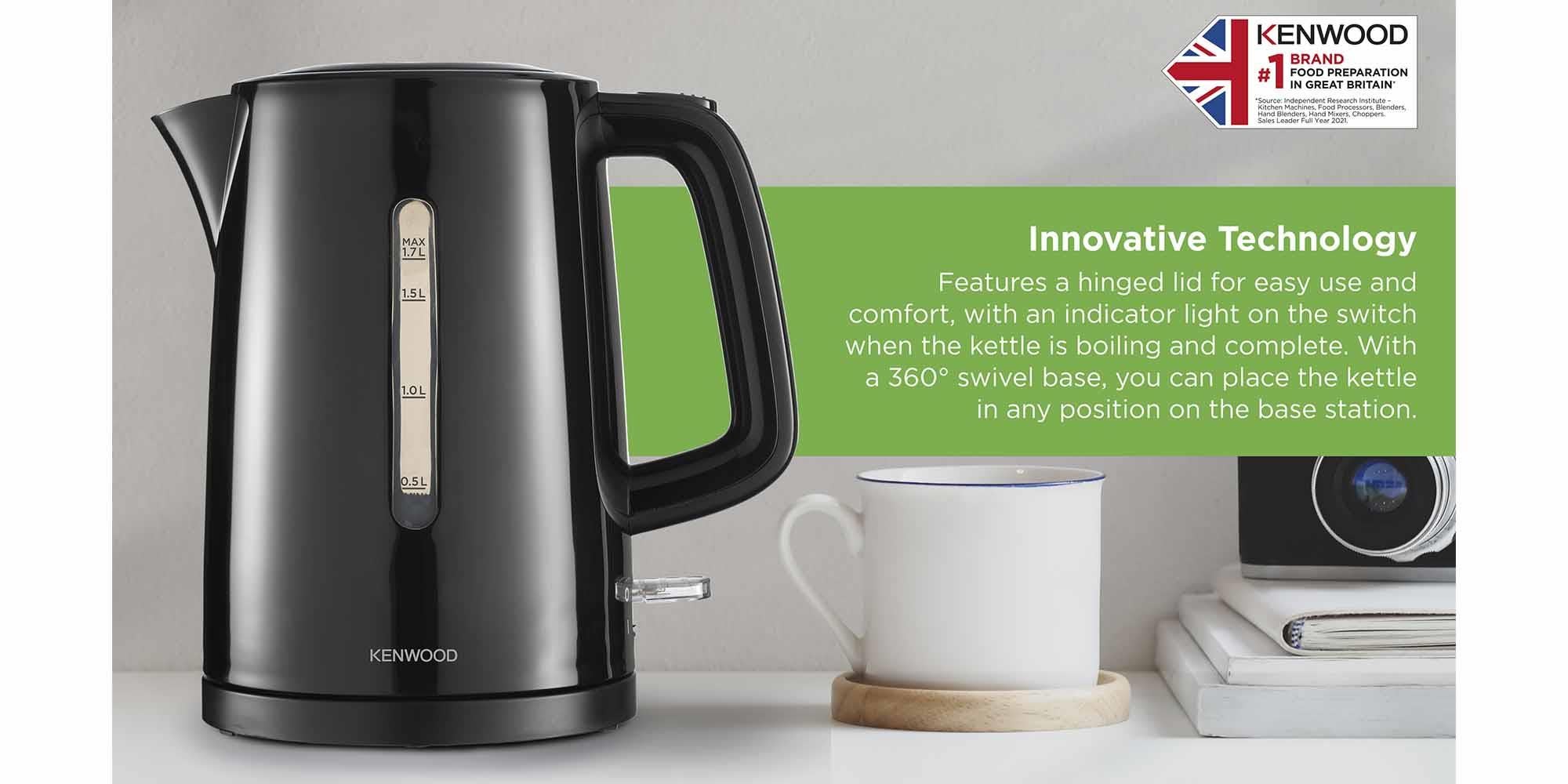 Cordless Electric Kettle With Auto Shut-Off & Removable Mesh Filter 1.7 L 2200 W ZJP00.000BK Black