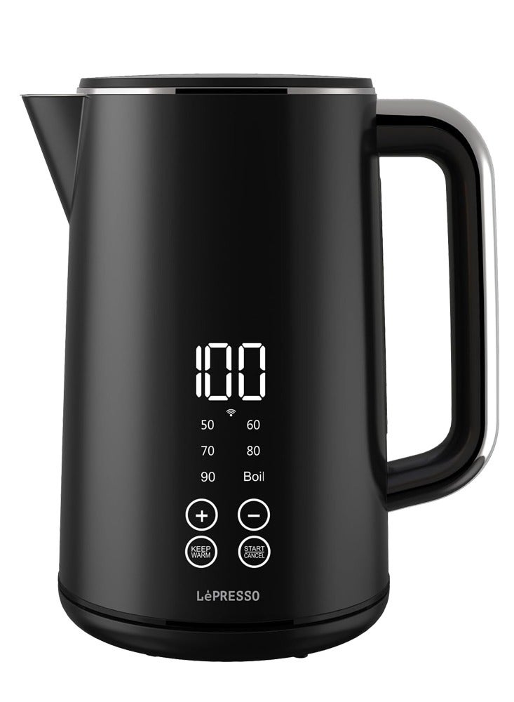 LePresso Quick Boiling Smart Electric Kettle With App and Touch Panel 1.7L Black