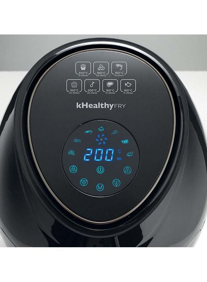 Digital Air Fryer, 2.4Kg, Rapid Hot Air Circulation, 5.5 L 1800 W HFP50.000BK Black