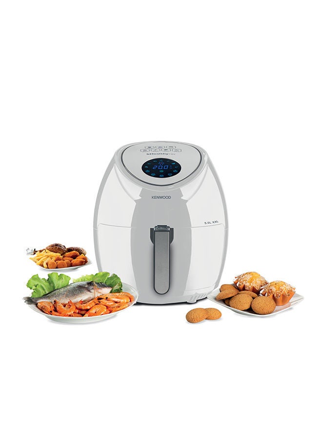 Digital Air Fryer XXL 2.4KG 1800W With Rapid Hot Air Circulation for Frying, Grilling, Broiling, Roasting, Baking And Toasting 5.5 L 0 W HFP50.000WH White