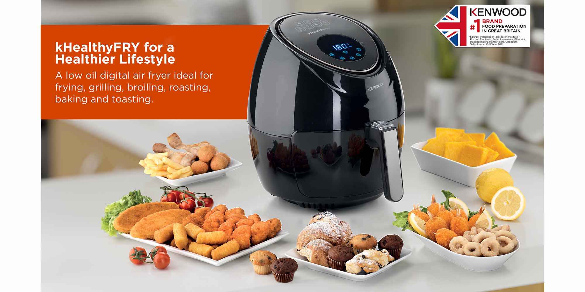 Digital 4.0 L Size- XL HealthyFRY Air Fryer with Rapid Hot Circulation for Frying, Grilling, Broiling, Roasting, Baking and Toasting 4 L 1500 W HFP31.000BK Black