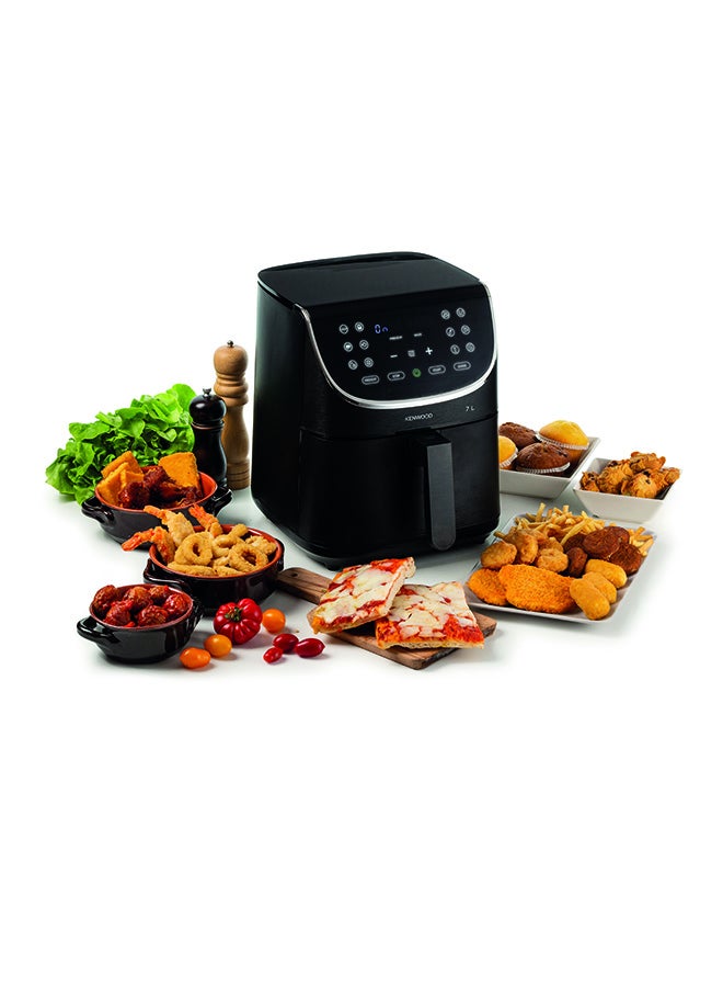 Digital Air Fryer, 2.8Kg, Rapid Hot Air Circulation, 7 L 1800 W HFP80.000BK Black