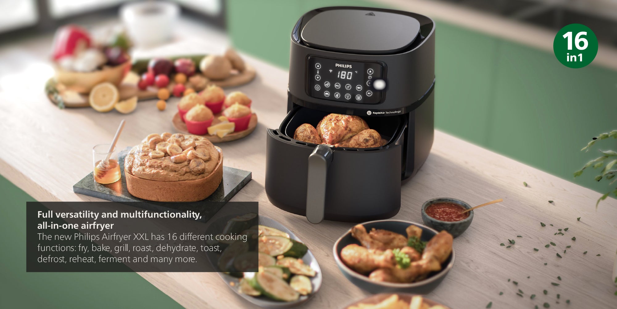 Air Fryer 7.2 L 2000 W HD9285/91 HD9285/94 Black