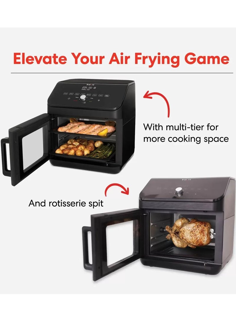 Gourmet Air Fryer Oven 13L / 2400W With 9 one Touch Cooking Programs Black