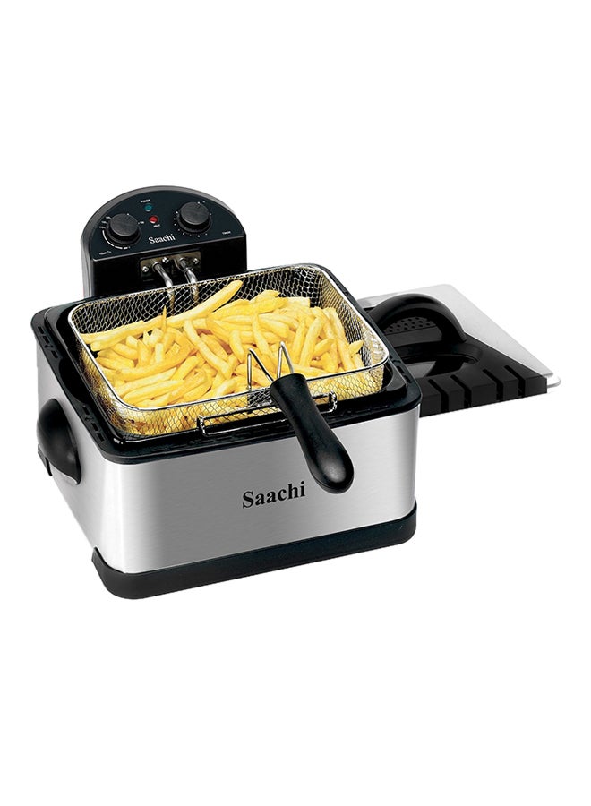 Deep Fryer with Stainless Steel Body, Removable Inner Pan, Adjustable Timer and Temperature Control 6 L 2000 W NL-DF-4764T-ST Steel