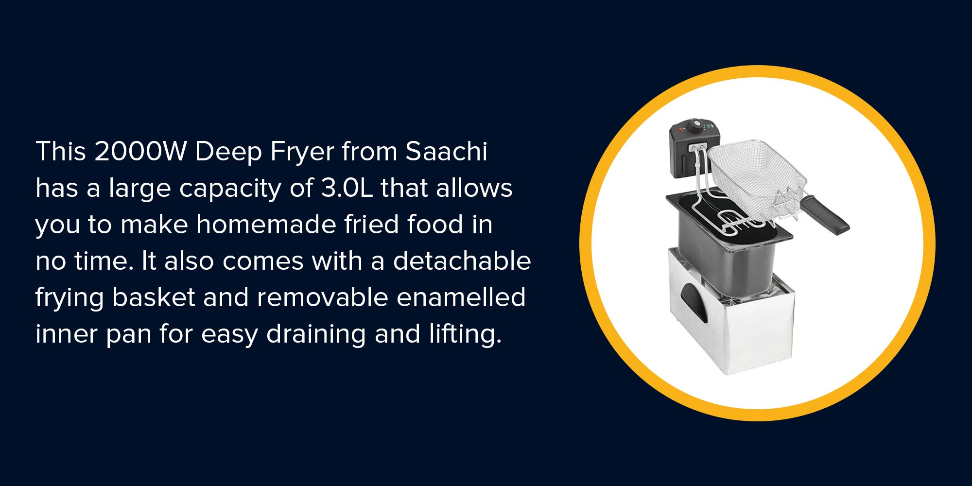 Deep Fryer 3 L 2000 W NL-DF-4751-ST Silver/Black