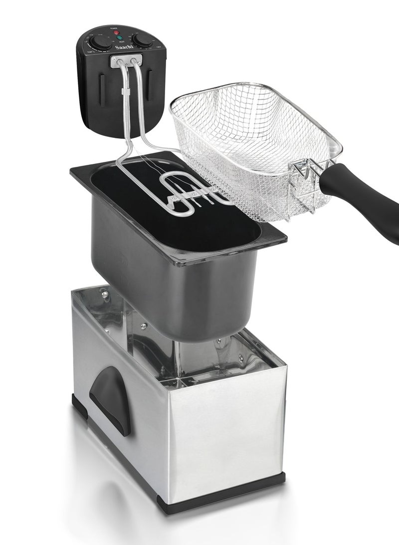 Deep Fryer With Adjustable Thermostat And Thermal Cut-Out Reset Button 3 L 2000 W NL-DF-4702T Silver
