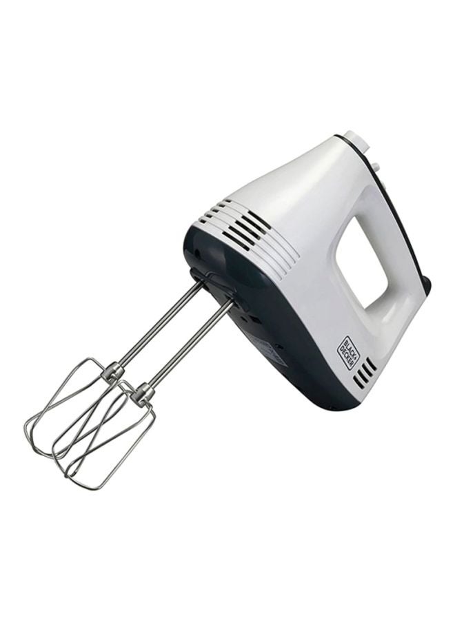 Hand Mixer, Turbo Function, High-Speed Mixing, Durable Stainless Steel Components, Quick Beater Lock, Includes Beater and Dough Hooks, Compact Design, 300 W M350-B5 White/Silver/Black
