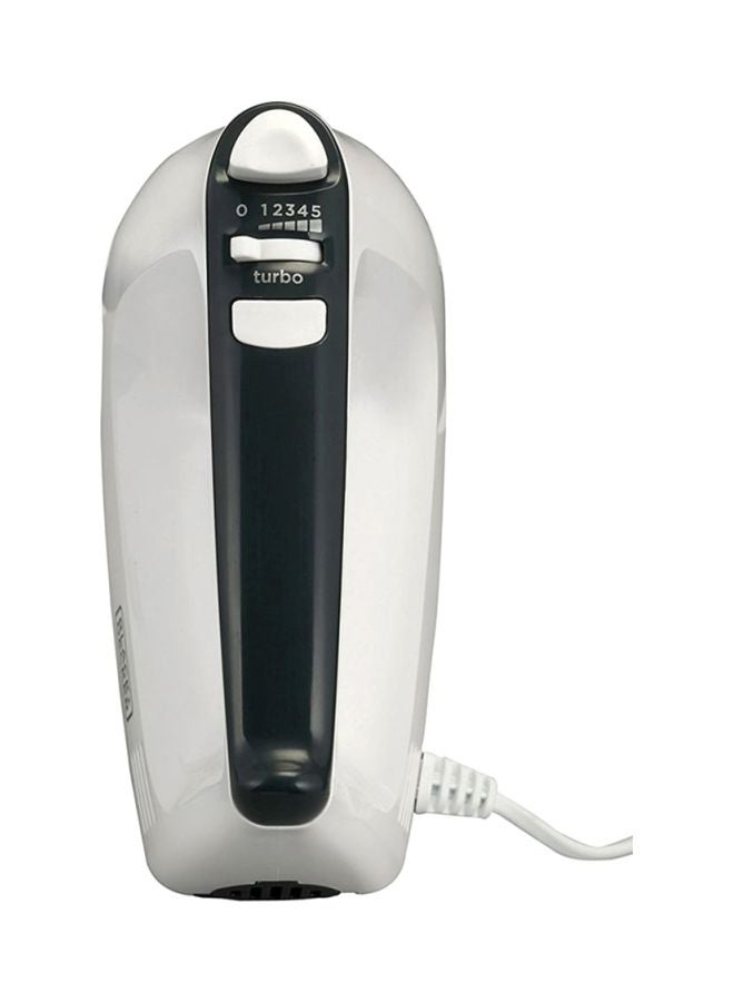 Hand Mixer, Turbo Function, High-Speed Mixing, Durable Stainless Steel Components, Quick Beater Lock, Includes Beater and Dough Hooks, Compact Design, 300 W M350-B5 White/Silver/Black