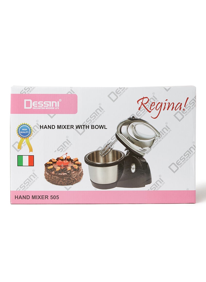 Hand Mixer With Bowl 250W 2.0 L 250.0 W 505 Silver/Black