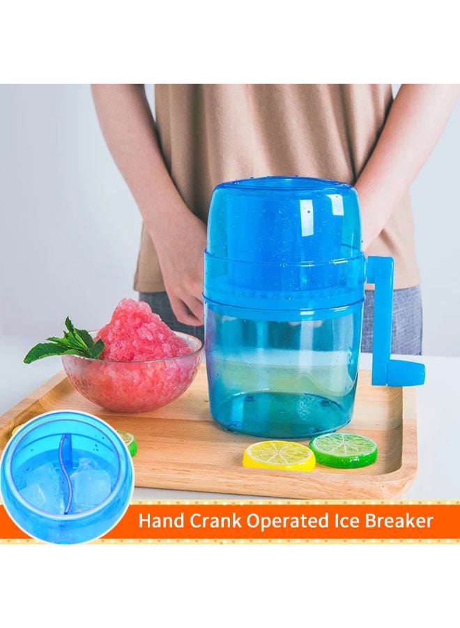 Handheld Crank Operated Ice Breaker Blue 14.3 x 10 x 14.3centimeter