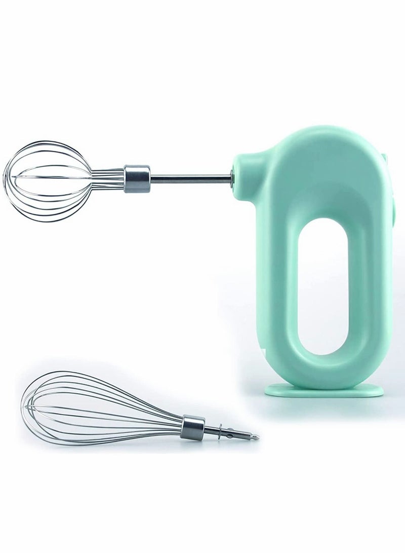 Electric Mixer,Compact Cordless Egg Beater USB Rechargable with 2 Detachable Stir Whisks 4 Speed Modes