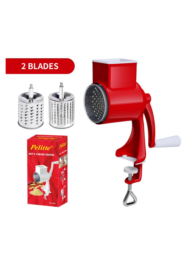 （Double Headed）Multi Functional Drum Grinder Cheese Shredded Nut Grinder