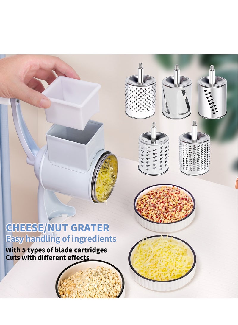 （Five Headed）Multi Functional Drum Grinder Cheese Shredded Nut Grinder