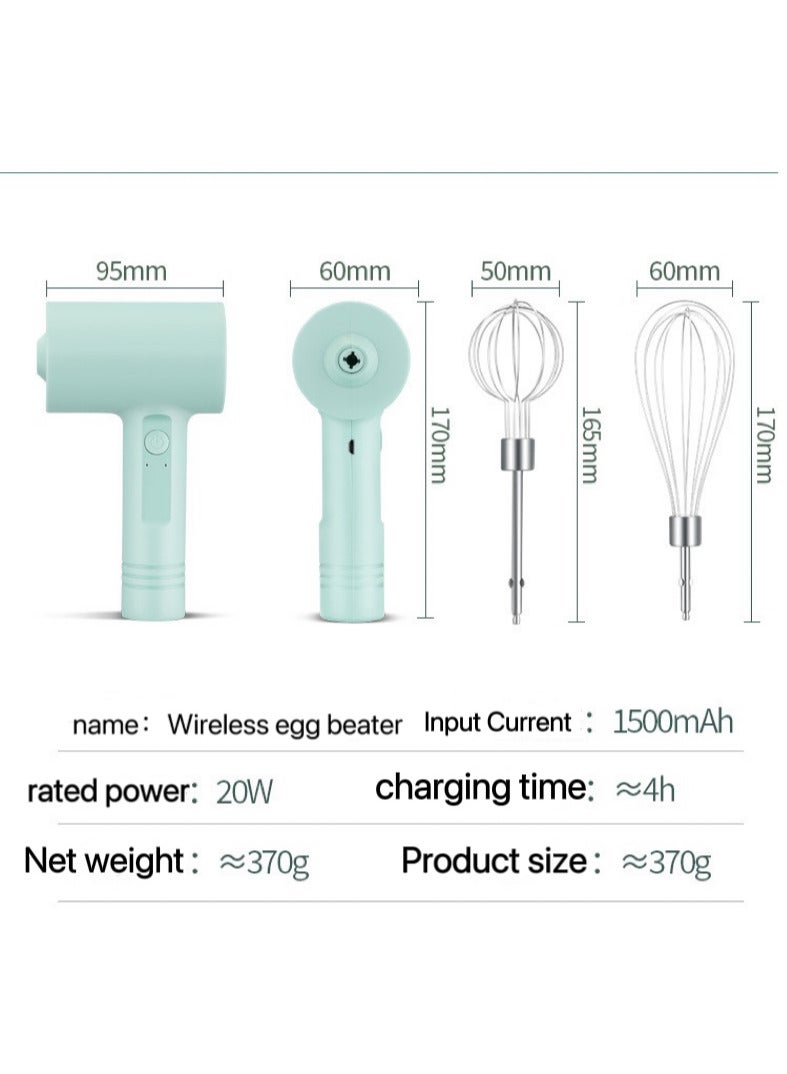 portable electric egg beater cordless handheld mixer 3speed adjustable lightweight usb rechargeable hand Mixer stainless steel egg whisk with double egg sticks for kitchen baking and ooking pink