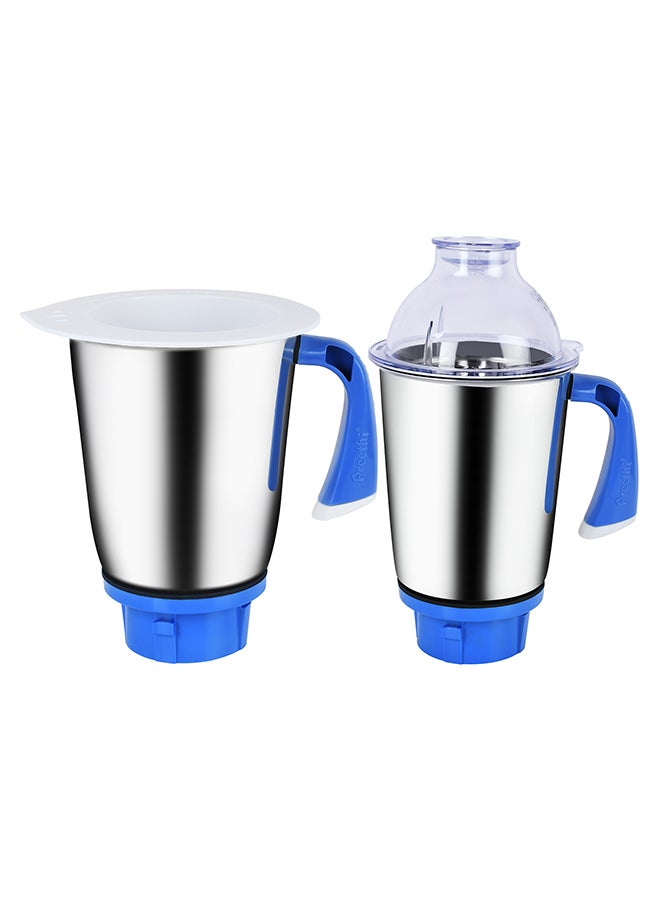 Blue Leaf Platinum Mixer Grinder 750.0 W | Multifunctional Grinder with Stainless Steel Jars & Blades 750 W MG-139/09 White/Blue/Clear