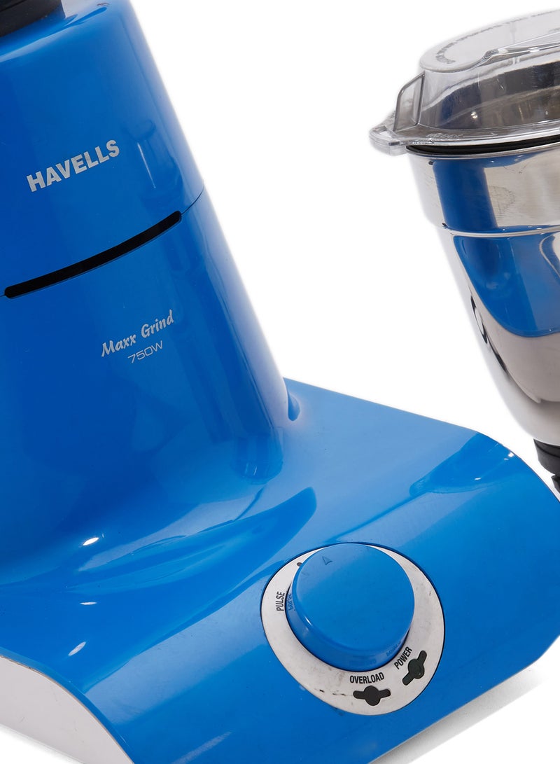 Maxx Grind Mixer Grinder With 3 Jars 750W 750.0 W MAX750W Blue