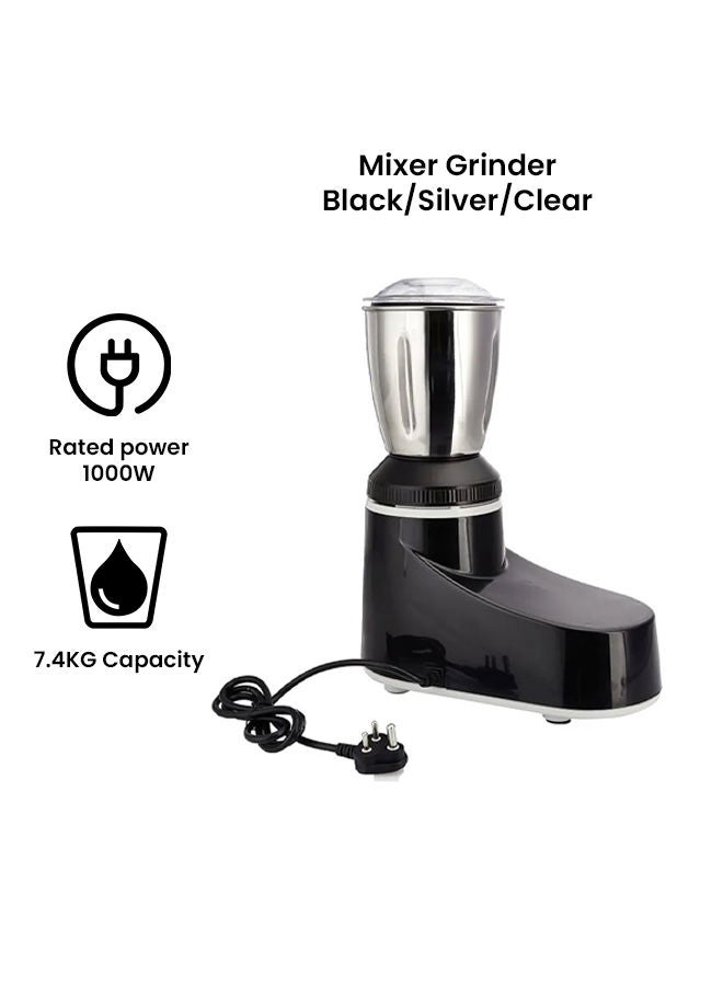 5-Piece Electric Mixer Grinder Set 1000 W MXAC400 Black/Silver/Clear