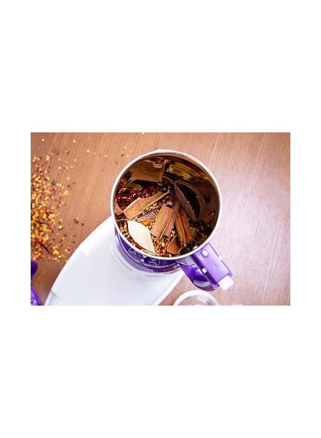 Multifunctional Mixer Grinder Stainless Steel Jars with Lockable Lid Perfect for Dry and Wet Fine Grinding  3 Speed powerful motor 1.5 L 750 W GSB44067 White/Purple/Silver