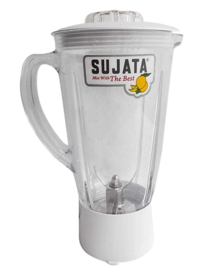 Sujata Blender Plastic Jar, 1750 ml, (White)