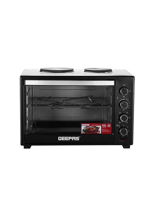 Electric Oven With Rotisserie 60 L 2000 W GO4452 Black