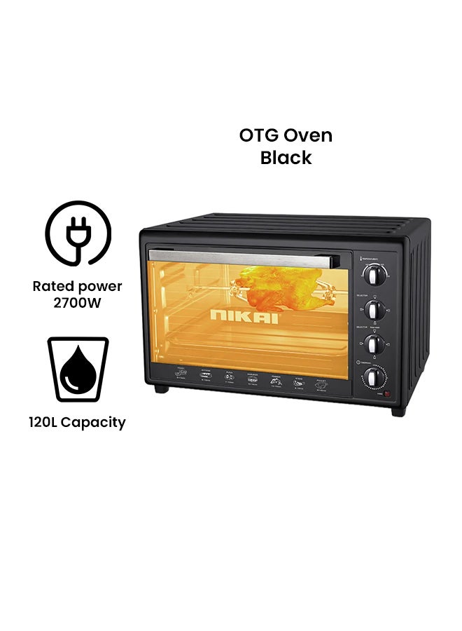 Counter Top Electric Oven 120 L 2700 W NT1201RCAX2 Black
