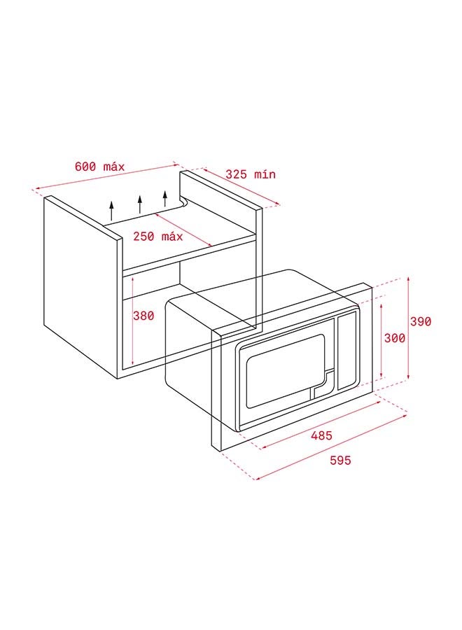 Built-in Mechanical Microwave With Automatic Defrosting Mode MB 620 BI 20 L 1200 W 40584000 Black / Stainless Steel