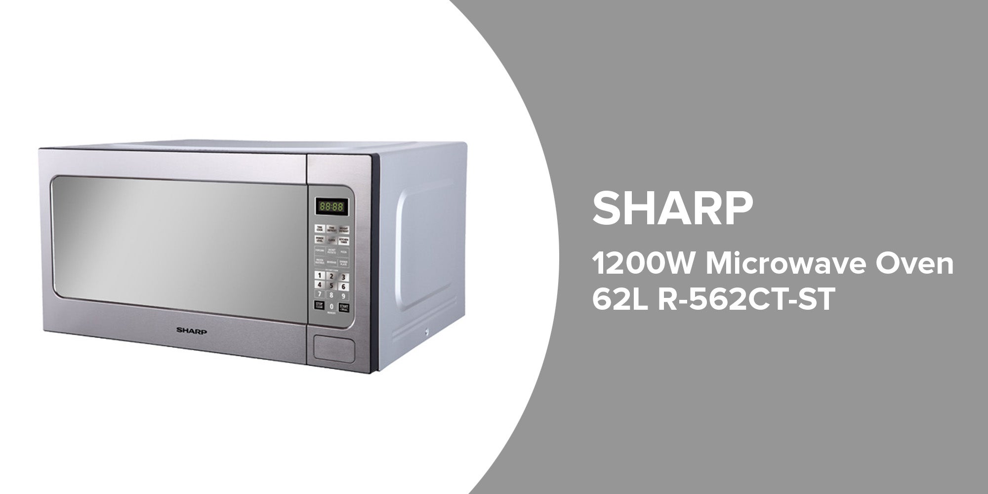 Powerful Microwave Oven 62 L 1200 W R-562CT-ST Silver