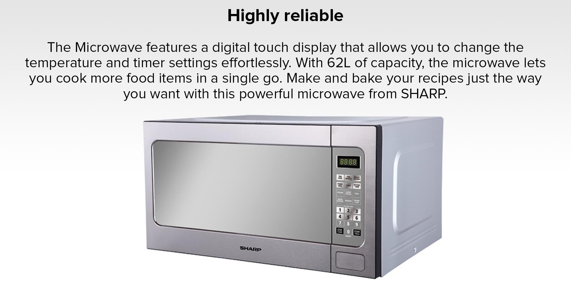 Powerful Microwave Oven 62 L 1200 W R-562CT-ST Silver